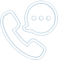 Dark Phone Icon with talking bubble